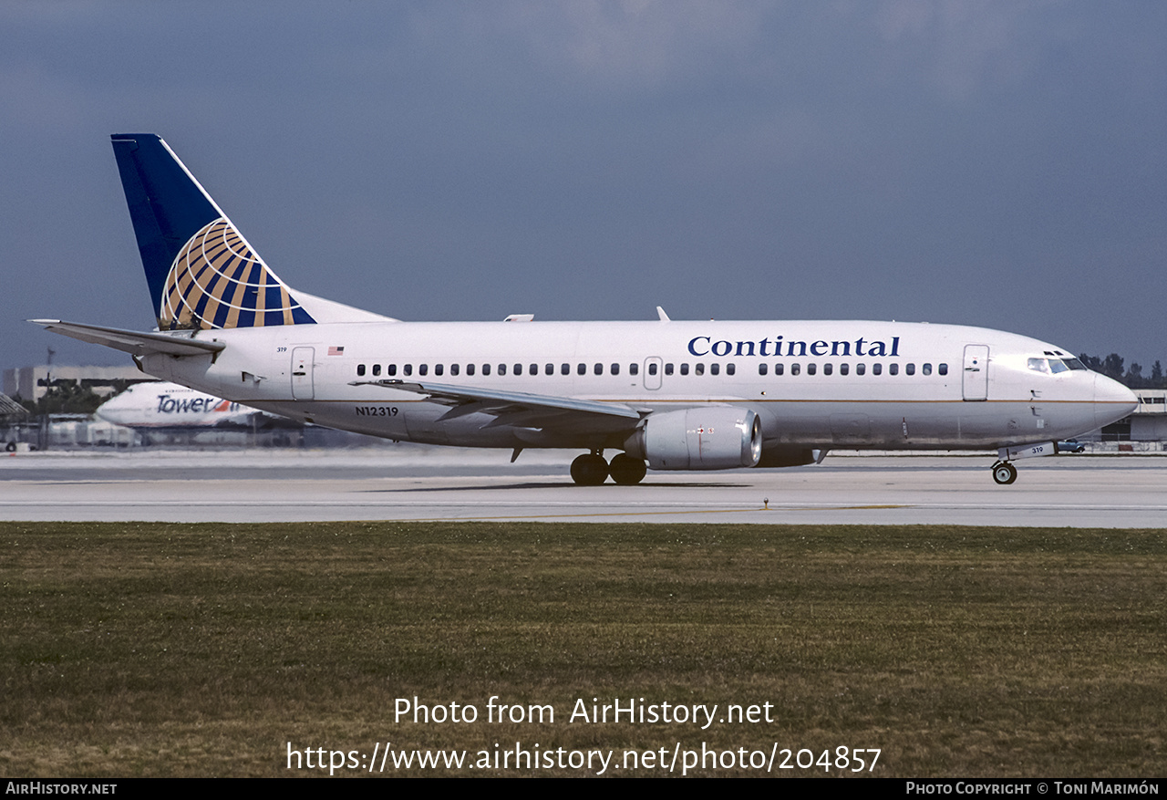 Aircraft Photo of N12319 | Boeing 737-3T0 | Continental Airlines | AirHistory.net #204857