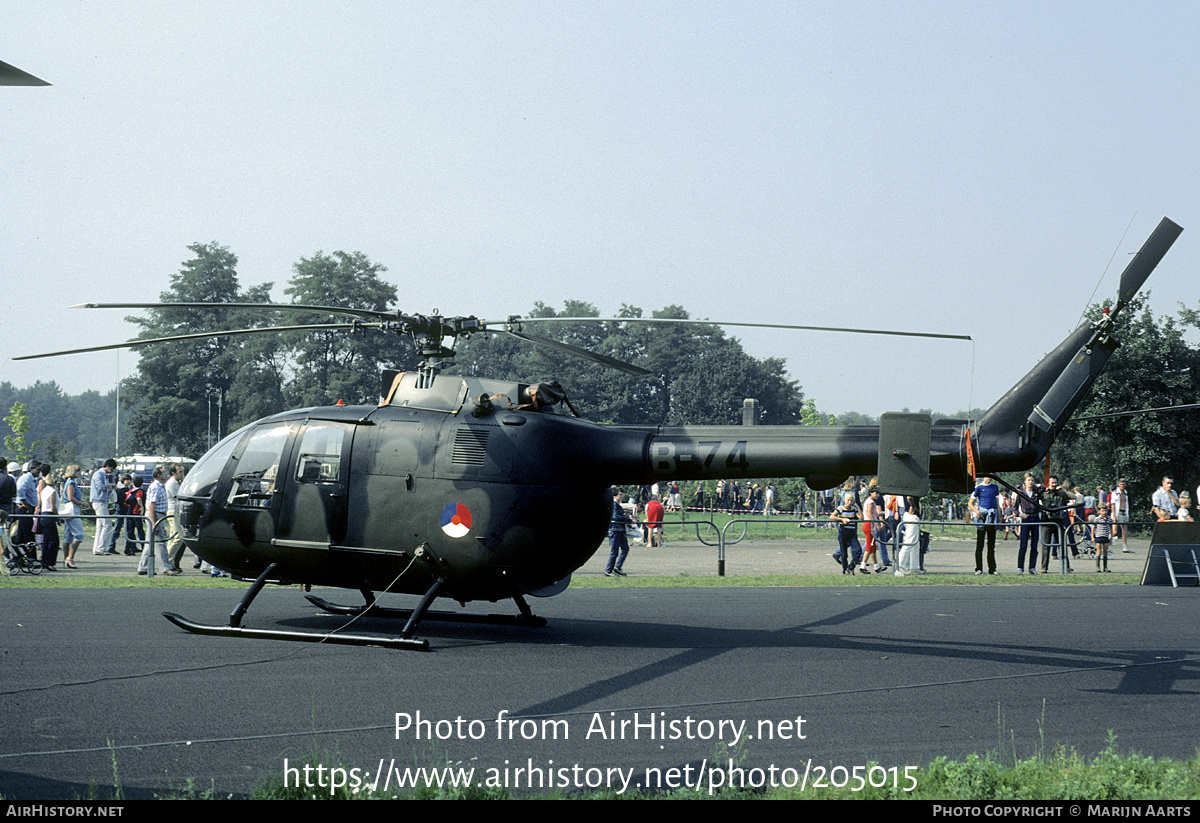 Aircraft Photo of B-74 | MBB BO-105C | Netherlands - Air Force | AirHistory.net #205015