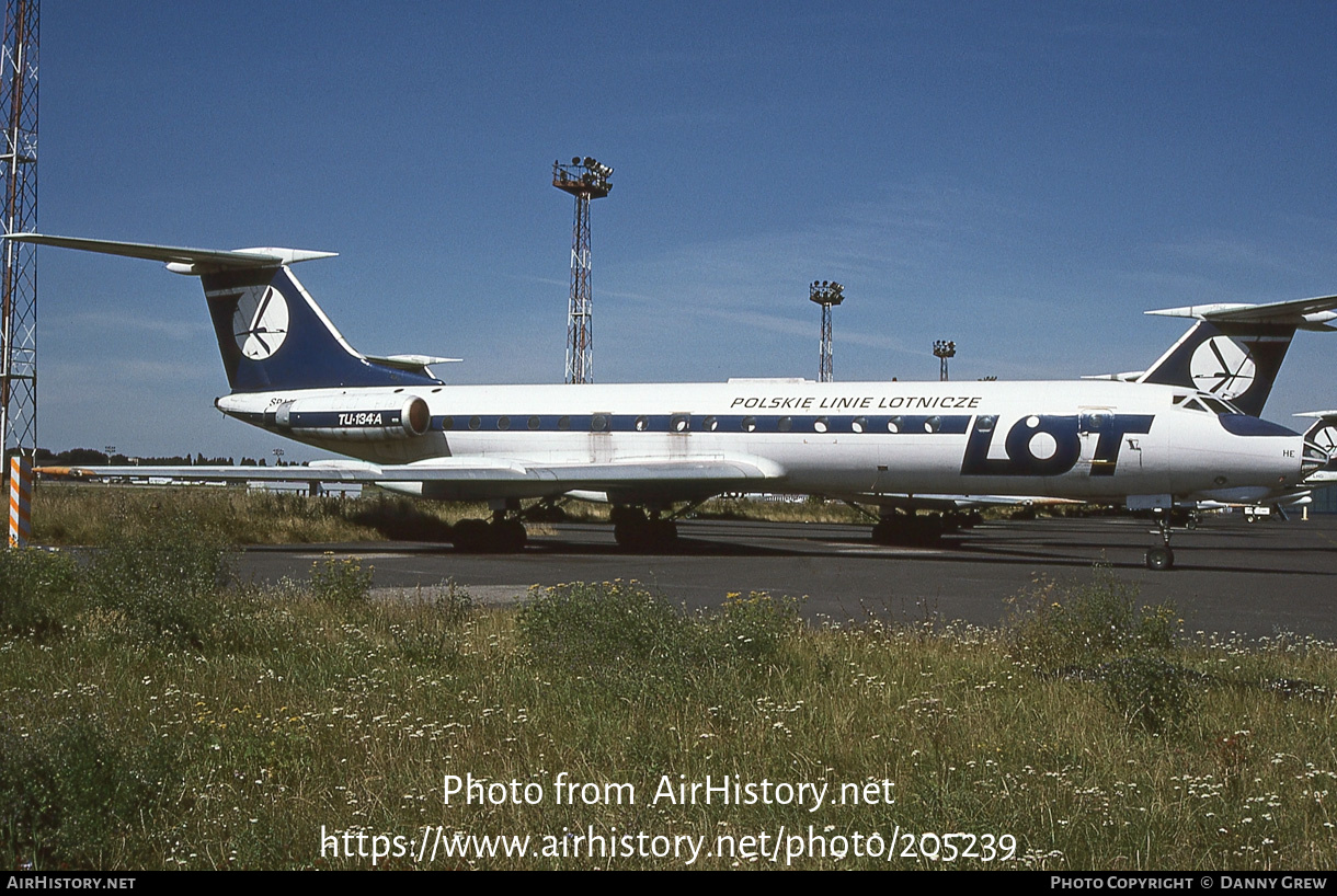 Aircraft Photo of SP-LHE | Tupolev Tu-134A | LOT Polish Airlines - Polskie Linie Lotnicze | AirHistory.net #205239