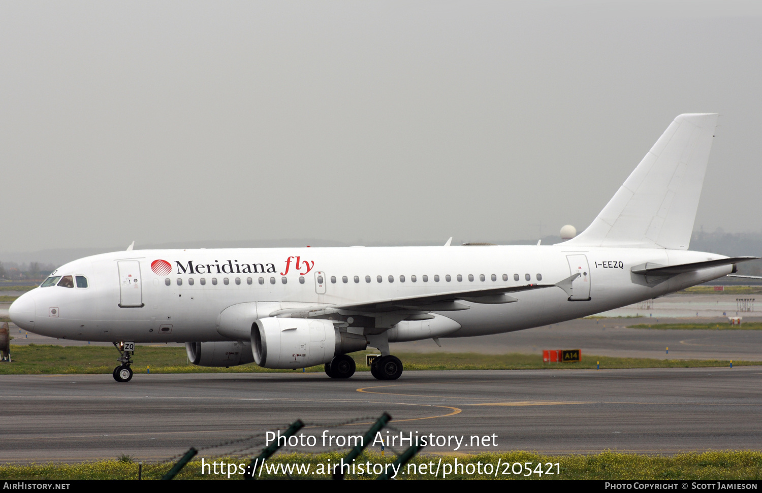 Aircraft Photo of I-EEZQ | Airbus A319-112 | Meridiana Fly | AirHistory.net #205421