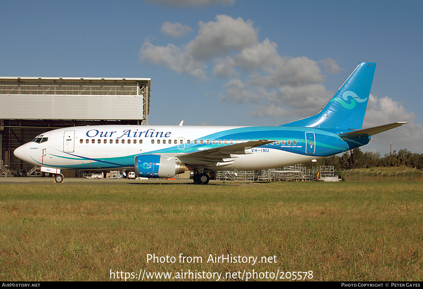 Aircraft Photo of VH-INU | Boeing 737-3Y0 | Our Airline | AirHistory.net #205578