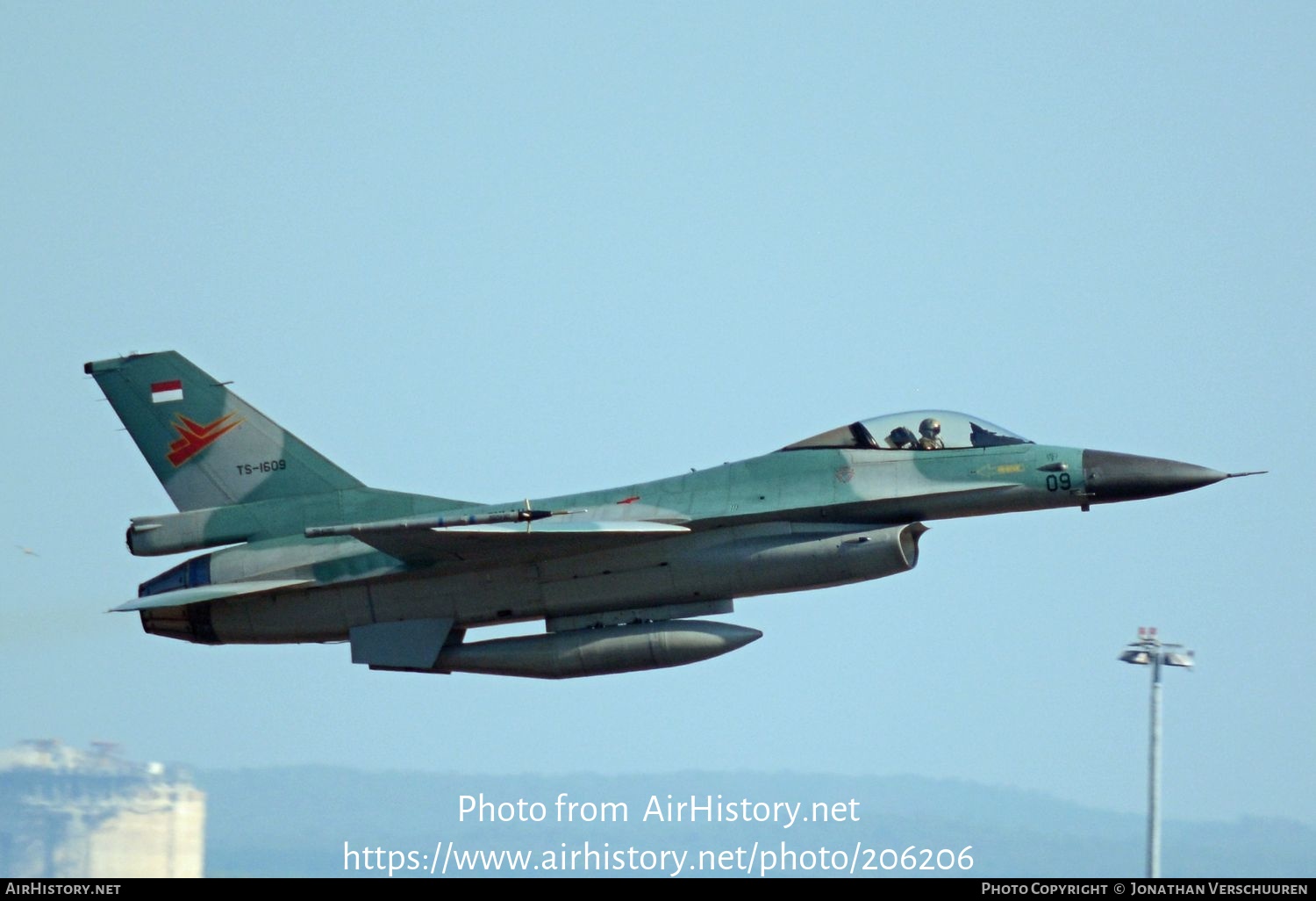 Aircraft Photo of TS-1609 | General Dynamics F-16A Fighting Falcon | Indonesia - Air Force | AirHistory.net #206206