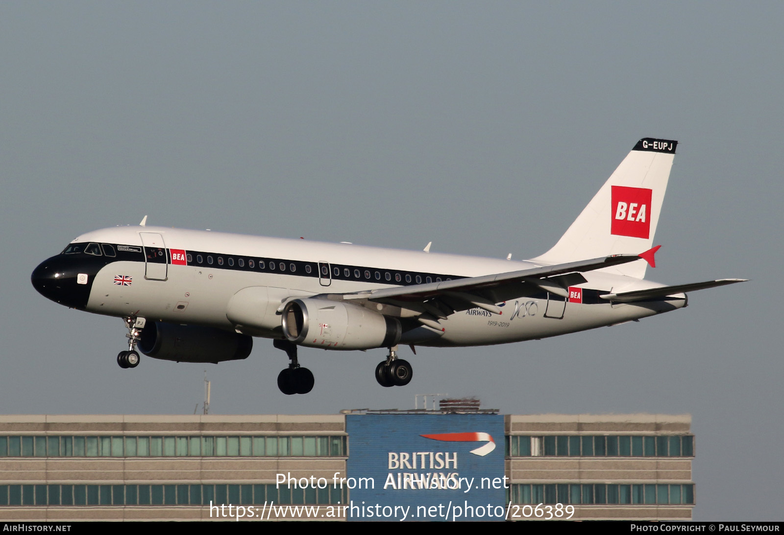 Aircraft Photo of G-EUPJ | Airbus A319-131 | British Airways | BEA - British European Airways | AirHistory.net #206389