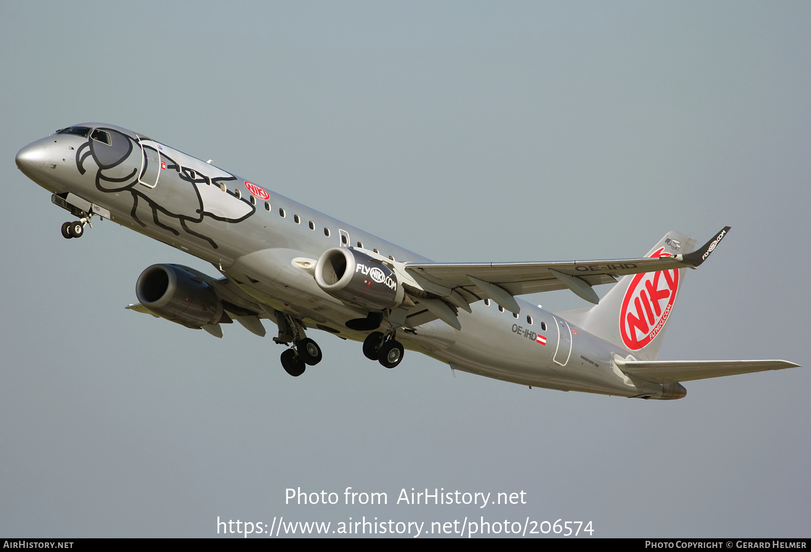 Aircraft Photo of OE-IHD | Embraer 190LR (ERJ-190-100LR) | Niki | AirHistory.net #206574