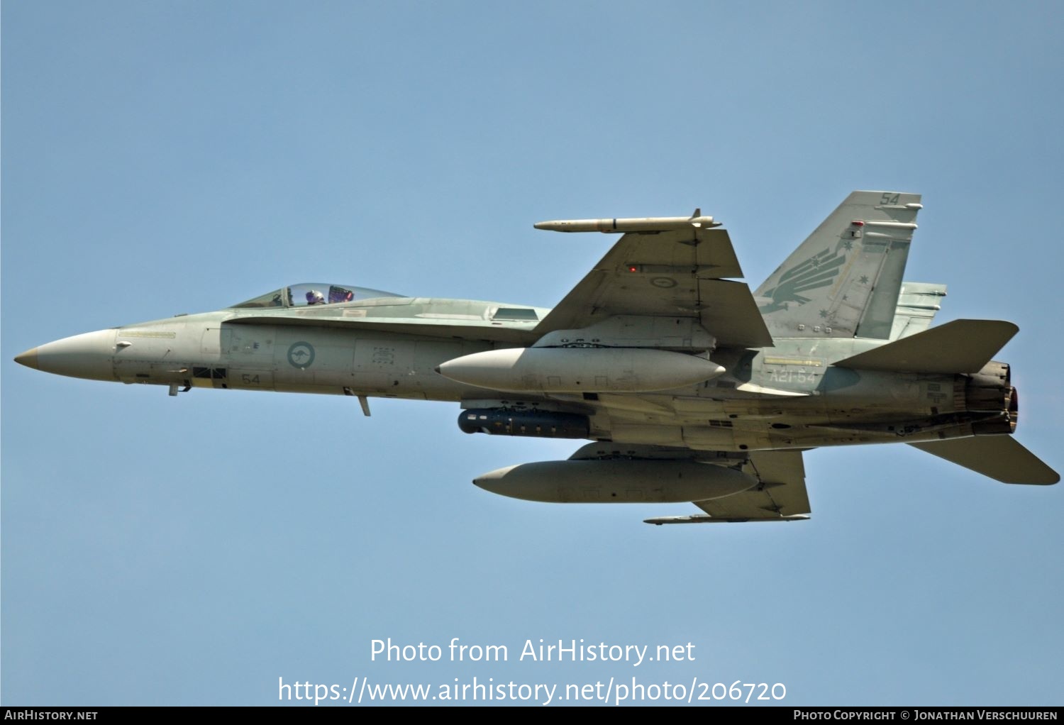 Aircraft Photo of A21-54 | McDonnell Douglas F/A-18A Hornet | Australia - Air Force | AirHistory.net #206720