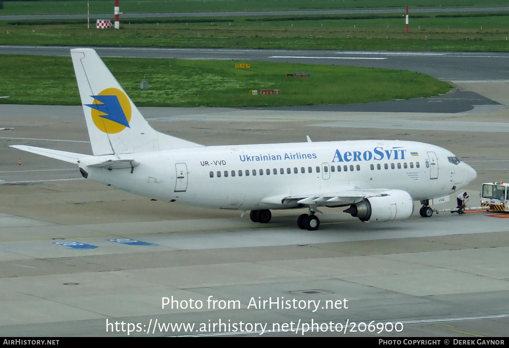 Aircraft Photo of UR-VVD | Boeing 737-529 | AeroSvit Ukrainian Airlines | AirHistory.net #206900