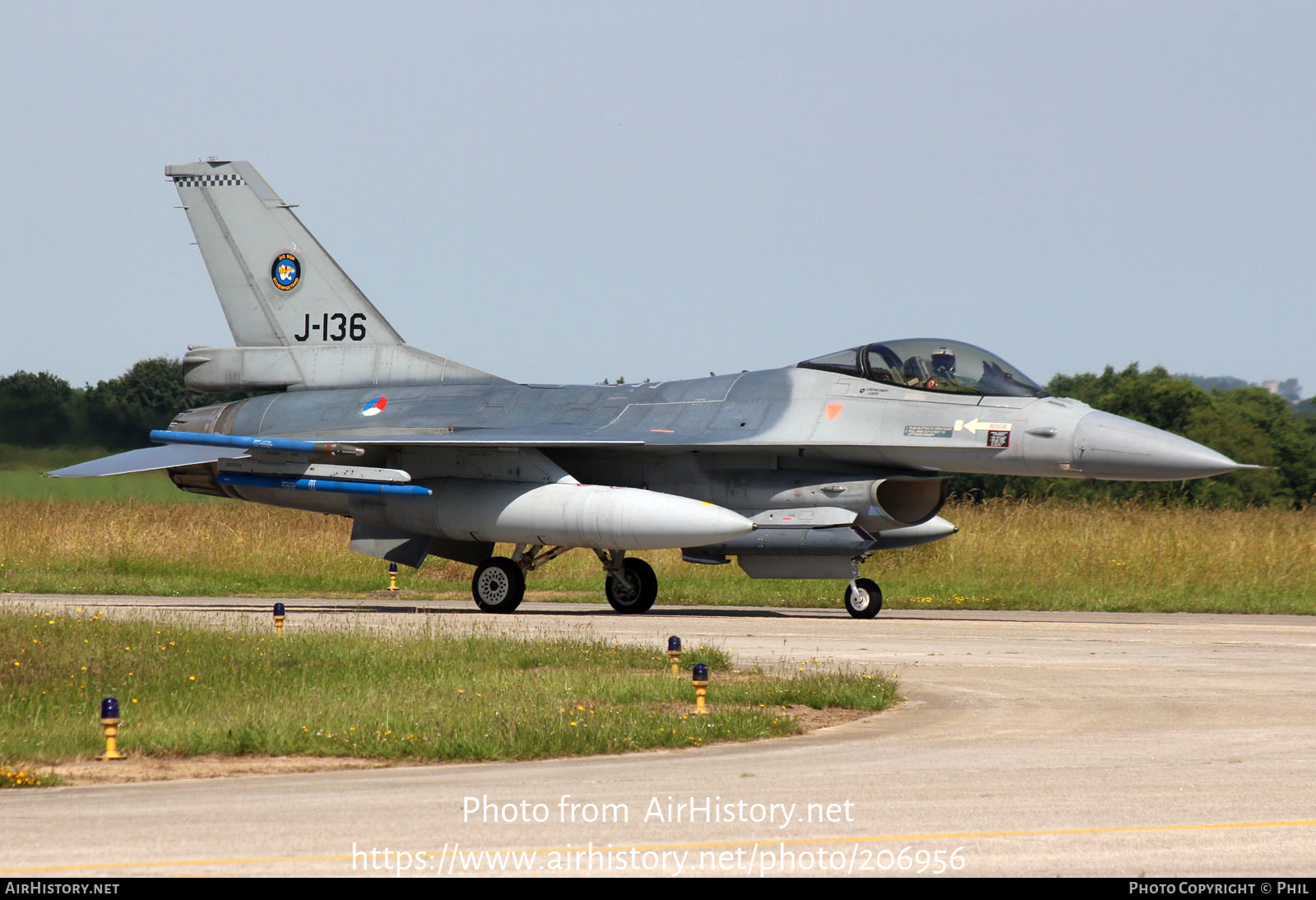 Aircraft Photo of J-136 | General Dynamics F-16AM Fighting Falcon | Netherlands - Air Force | AirHistory.net #206956