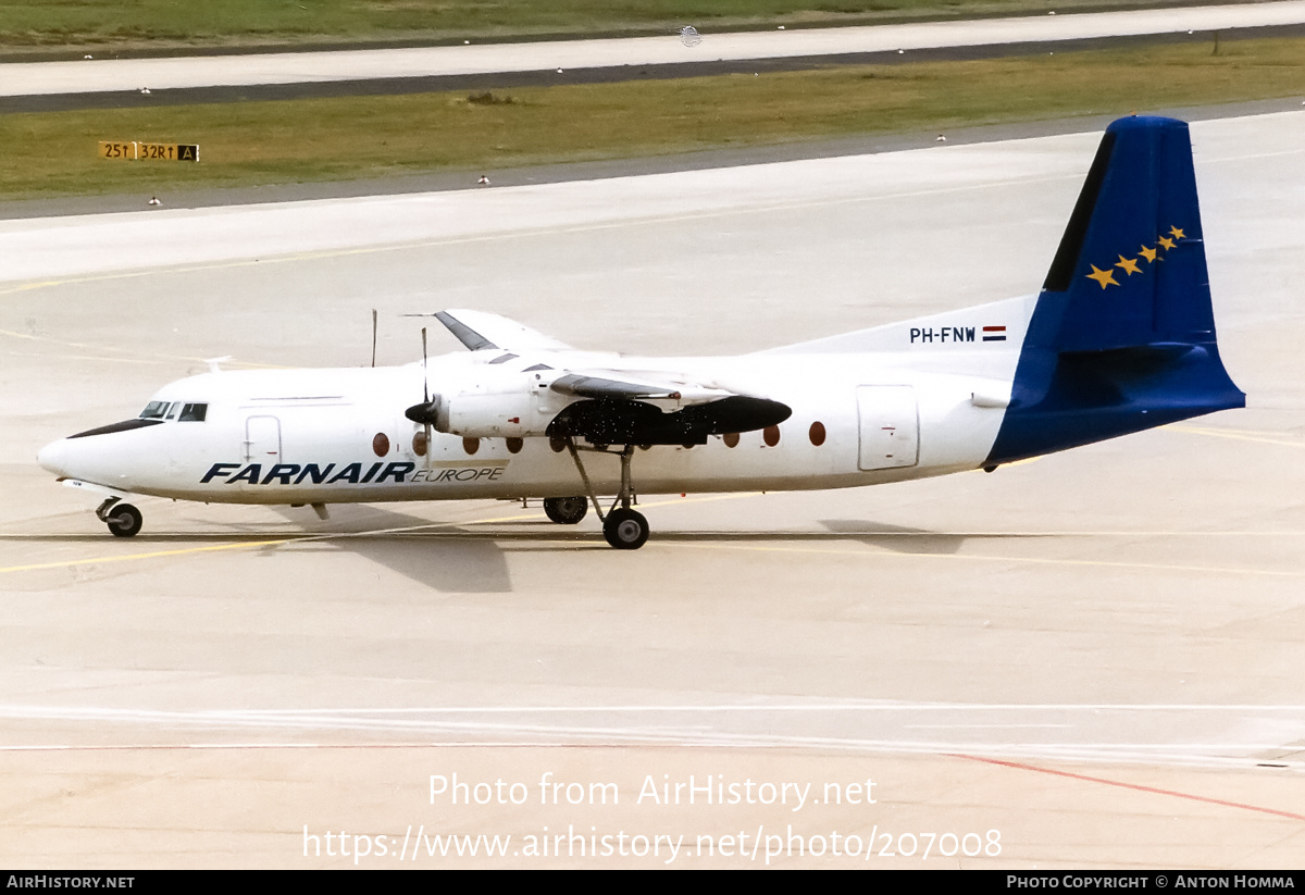 Aircraft Photo of PH-FNW | Fokker F27-500 Friendship | Farnair Europe | AirHistory.net #207008