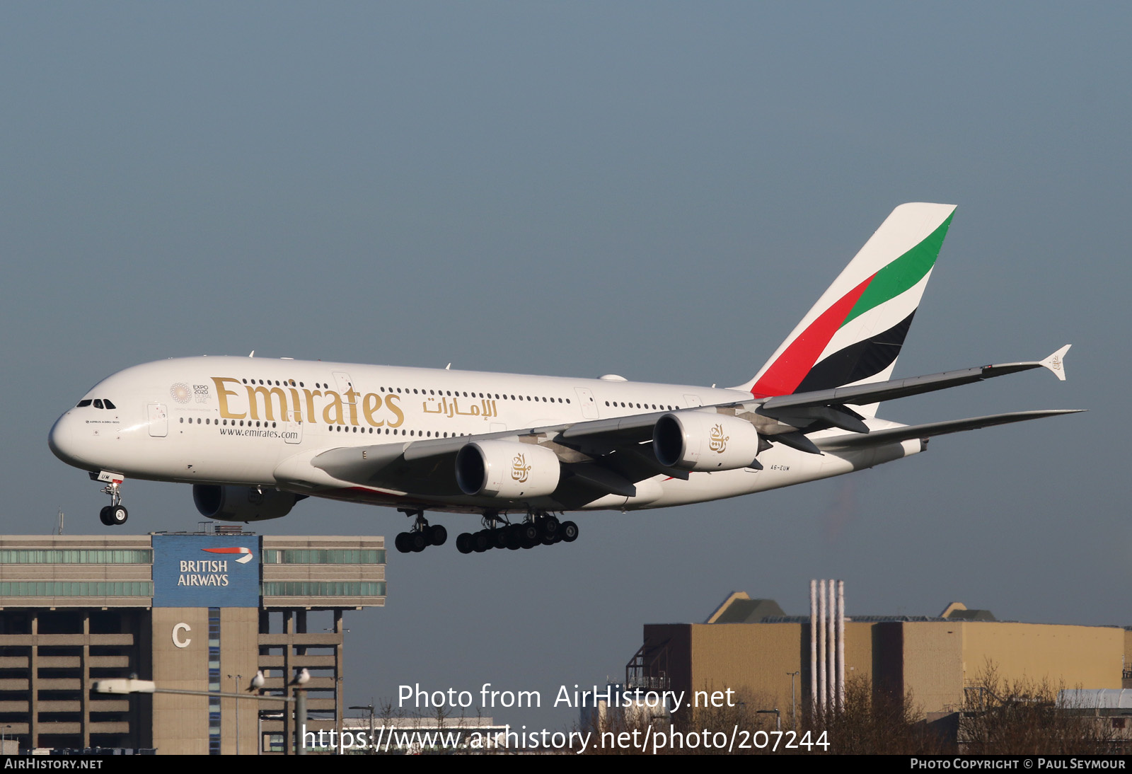 Aircraft Photo of A6-EUM | Airbus A380-861 | Emirates | AirHistory.net #207244