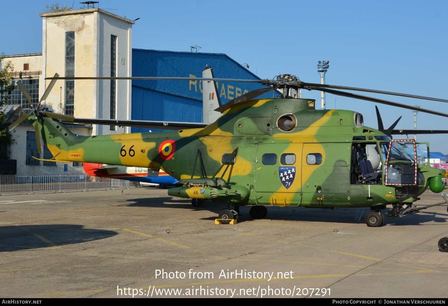 Aircraft Photo of 66 | Aerospatiale IAR-330L/SOCAT Puma | Romania - Air Force | AirHistory.net #207291