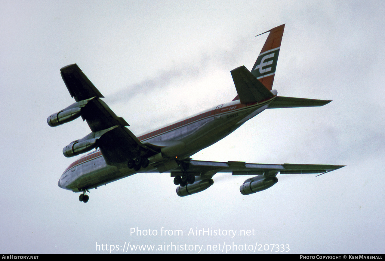 Aircraft Photo of G-AVZZ | Boeing 707-138B | British Eagle International Airlines | AirHistory.net #207333