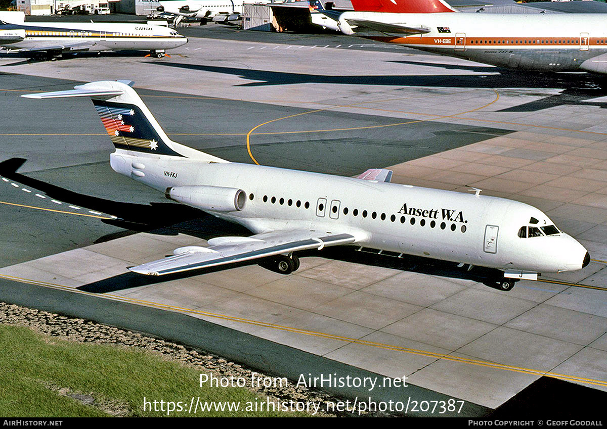 Aircraft Photo of VH-FKJ | Fokker F28-4000 Fellowship | Ansett W.A. | AirHistory.net #207387