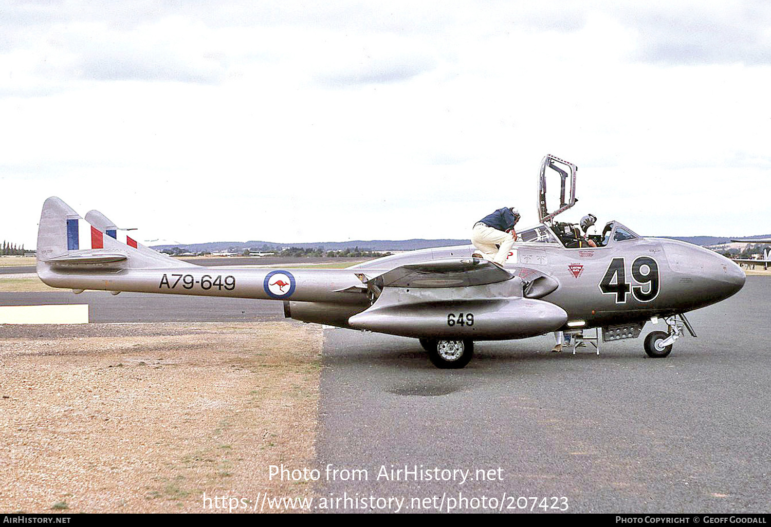 Aircraft Photo of VH-ICP / A79-649 | De Havilland D.H. 115 Vampire T35 ...