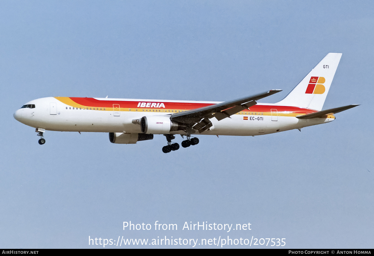 Aircraft Photo of EC-GTI | Boeing 767-3Y0/ER | Iberia | AirHistory.net #207535