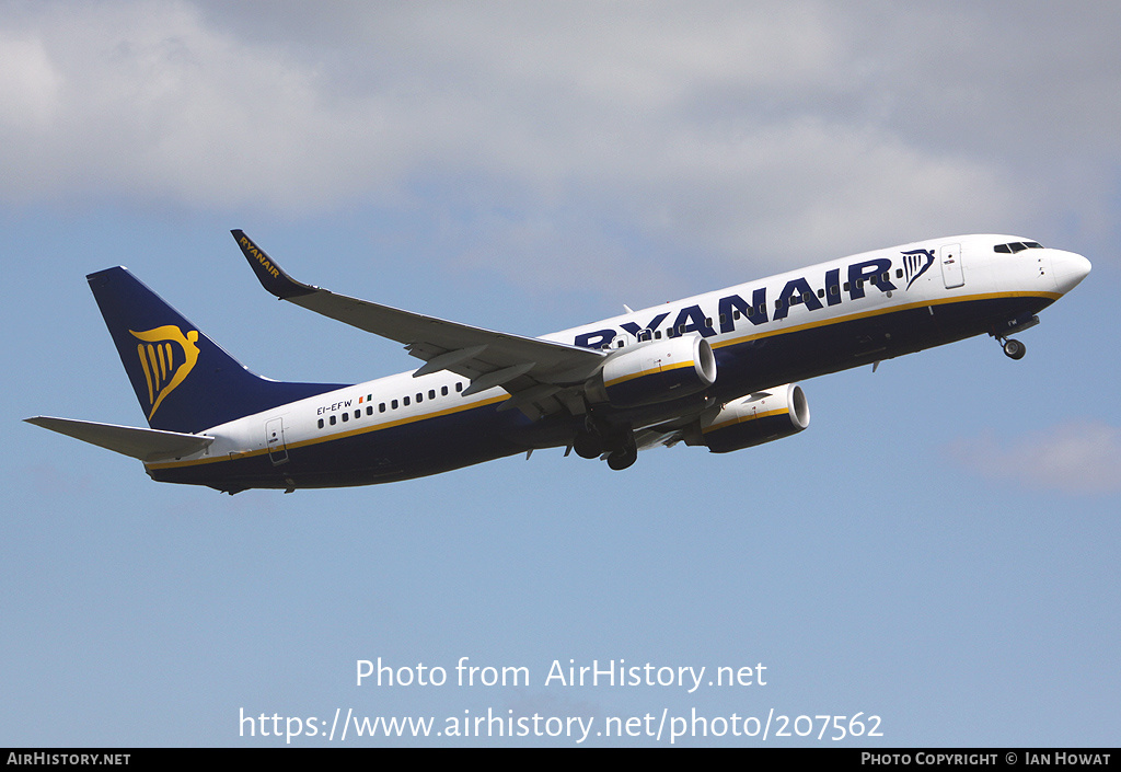 Aircraft Photo of EI-EFW | Boeing 737-8AS | Ryanair | AirHistory.net #207562