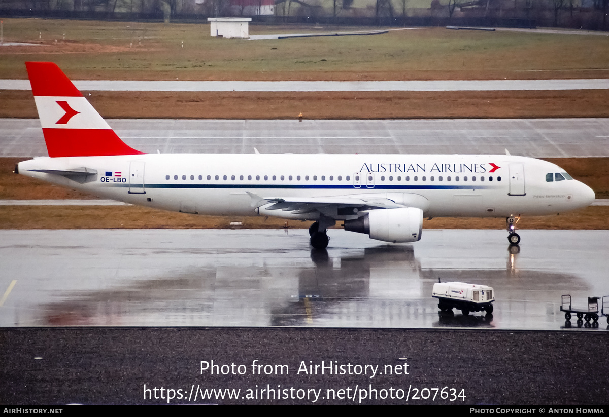 Aircraft Photo of OE-LBO | Airbus A320-214 | Austrian Airlines | AirHistory.net #207634