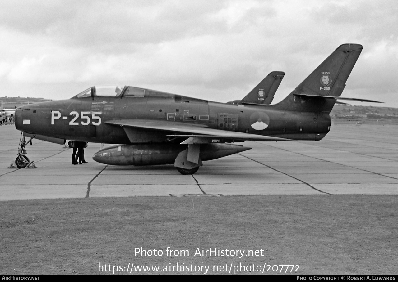 Aircraft Photo of P-255 | Republic F-84F Thunderstreak | Netherlands - Air Force | AirHistory.net #207772