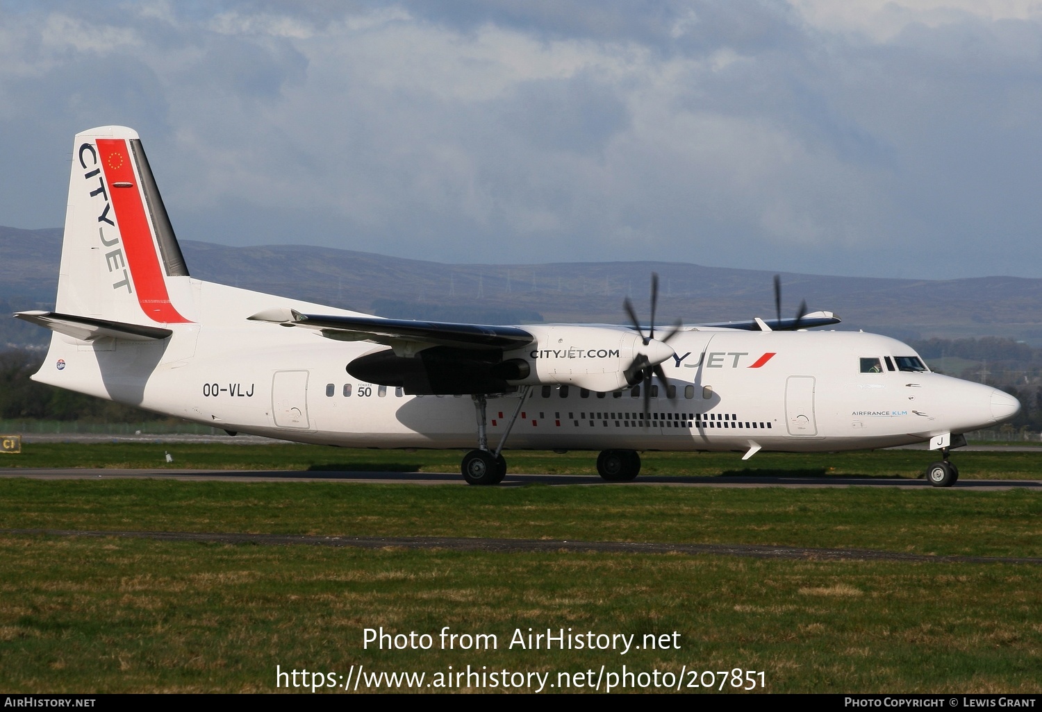 Aircraft Photo of OO-VLJ | Fokker 50 | CityJet | AirHistory.net #207851