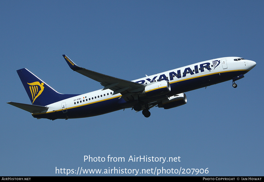 Aircraft Photo of EI-EBL | Boeing 737-8AS | Ryanair | AirHistory.net #207906