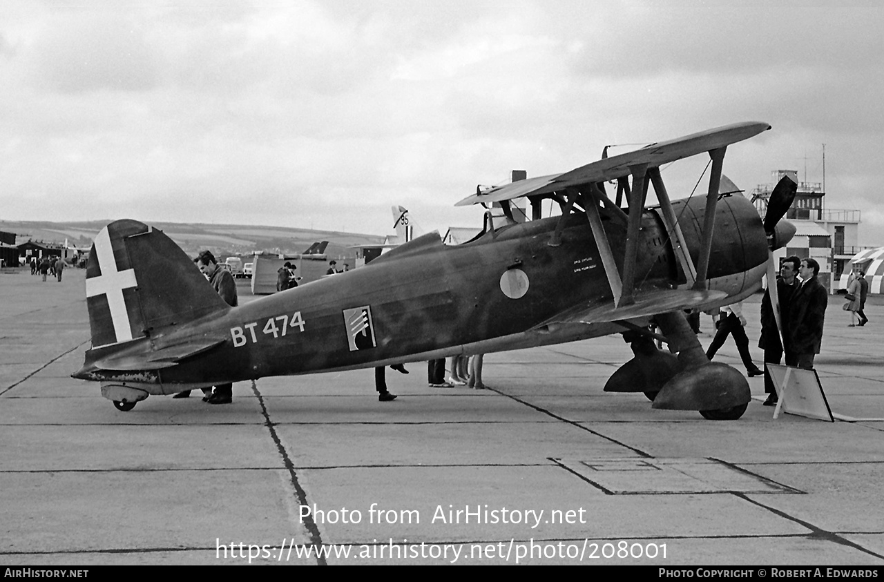 Aircraft Photo of BT474 | Fiat CR-42 Falco | UK - Air Force | Italy - Air Force | AirHistory.net #208001