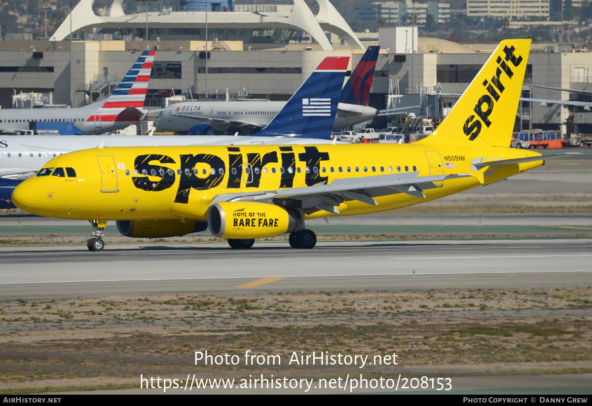 Aircraft Photo of N505NK | Airbus A319-132 | Spirit Airlines | AirHistory.net #208153