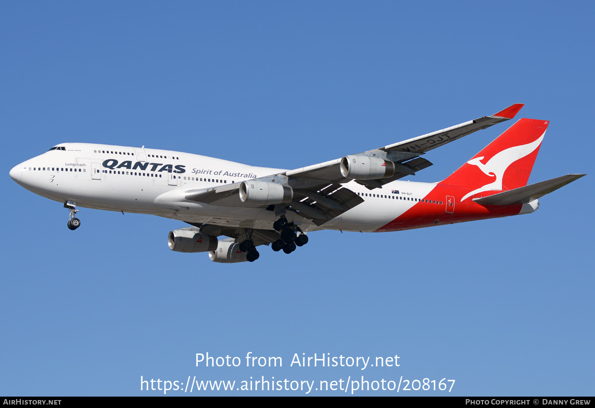 Aircraft Photo of VH-OJT | Boeing 747-438 | Qantas | AirHistory.net #208167