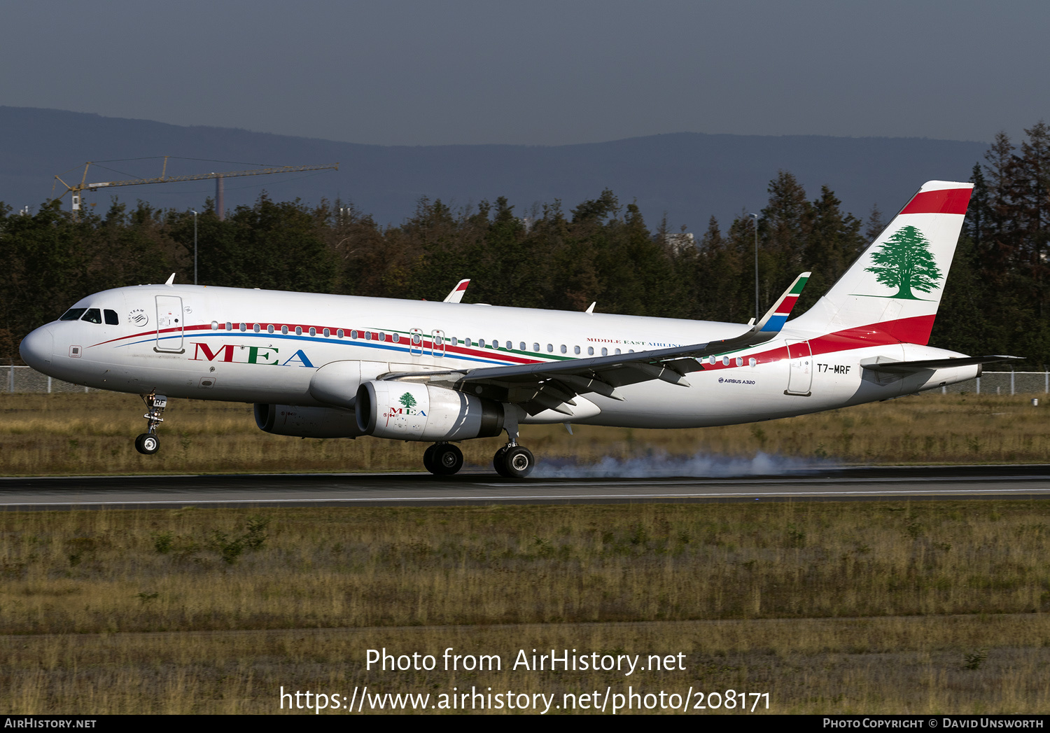 Aircraft Photo of T7-MRF | Airbus A320-232 | MEA - Middle East Airlines | AirHistory.net #208171