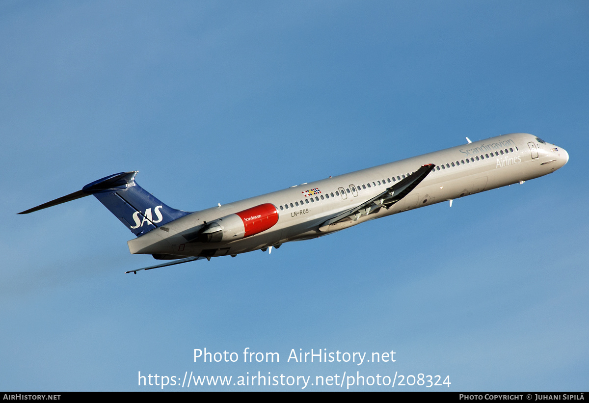 Aircraft Photo of LN-ROS | McDonnell Douglas MD-82 (DC-9-82) | Scandinavian Airlines - SAS | AirHistory.net #208324