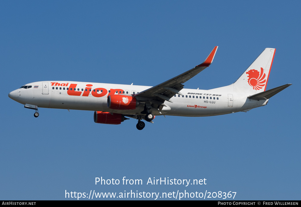 Aircraft Photo of HS-LUJ | Boeing 737-8GP | Thai Lion Air | AirHistory.net #208367