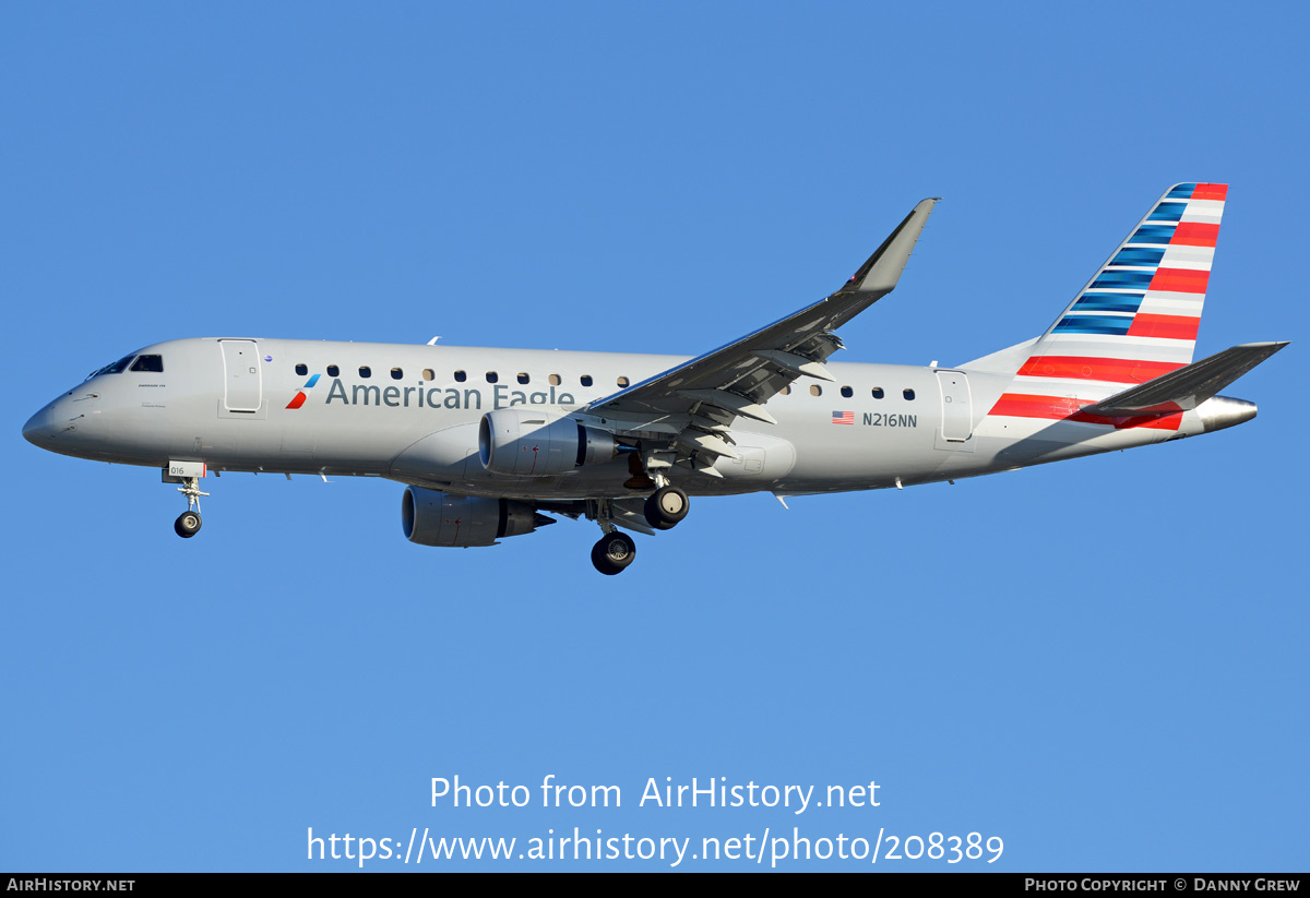 Aircraft Photo of N216NN | Embraer 175LR (ERJ-170-200LR) | American Eagle | AirHistory.net #208389