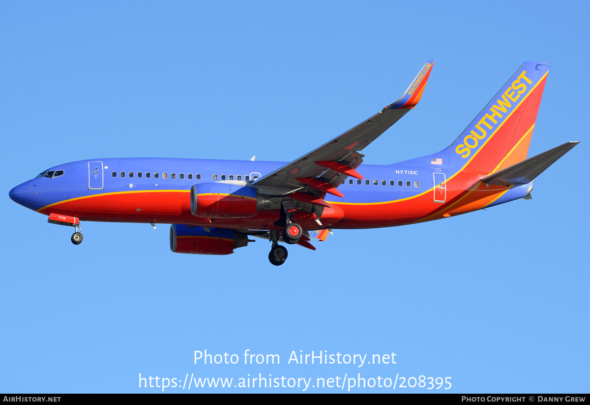 Aircraft Photo of N7715E | Boeing 737-7BD | Southwest Airlines | AirHistory.net #208395