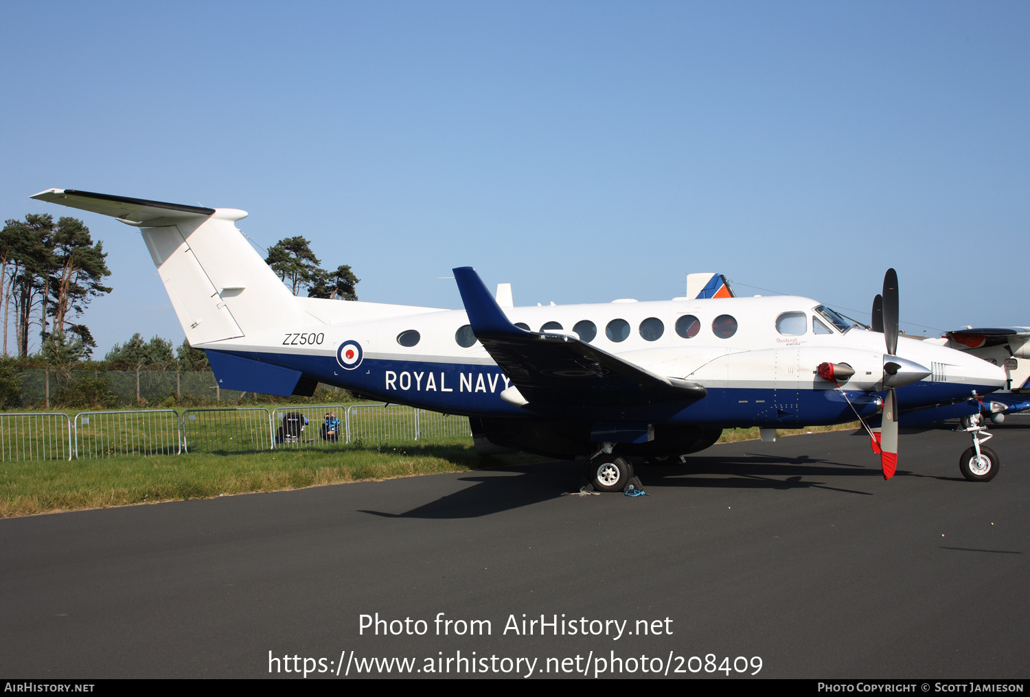 Aircraft Photo of ZZ500 | Hawker Beechcraft 350CER Avenger T1 (300C) | UK - Navy | AirHistory.net #208409