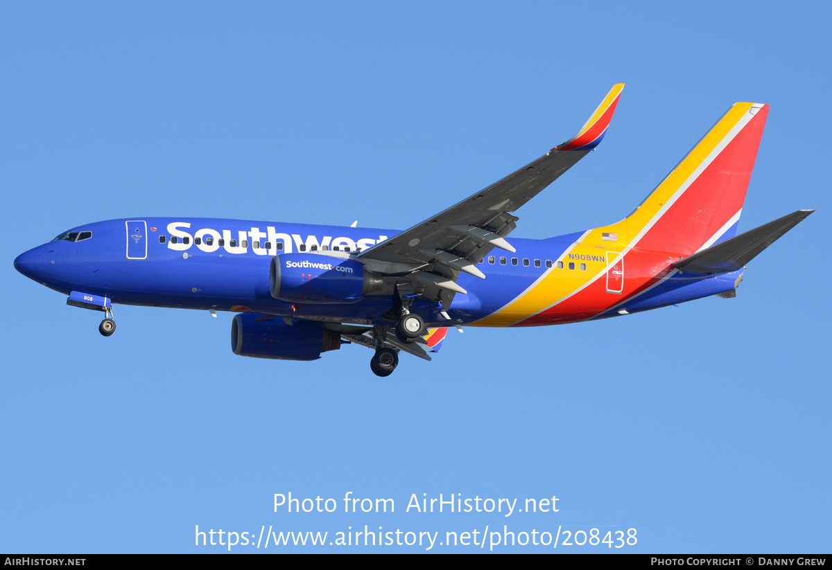 Aircraft Photo of N908WN | Boeing 737-7H4 | Southwest Airlines | AirHistory.net #208438