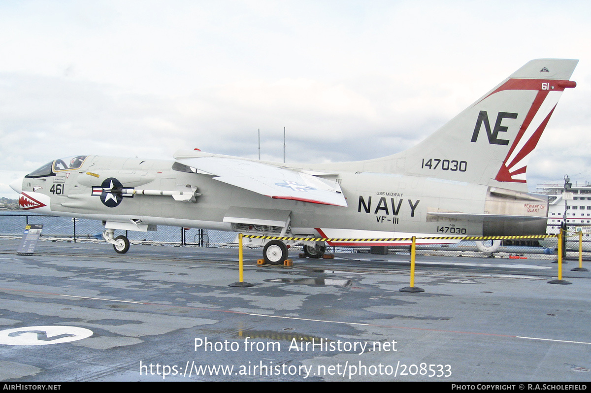 Aircraft Photo of 147030 | Vought F-8K Crusader | AirHistory.net #208533