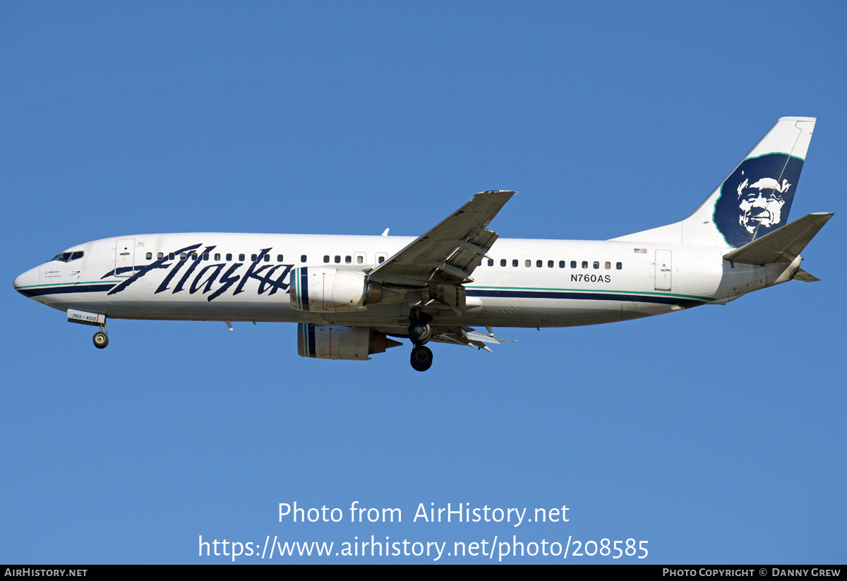 Aircraft Photo of N760AS | Boeing 737-4Q8 | Alaska Airlines | AirHistory.net #208585