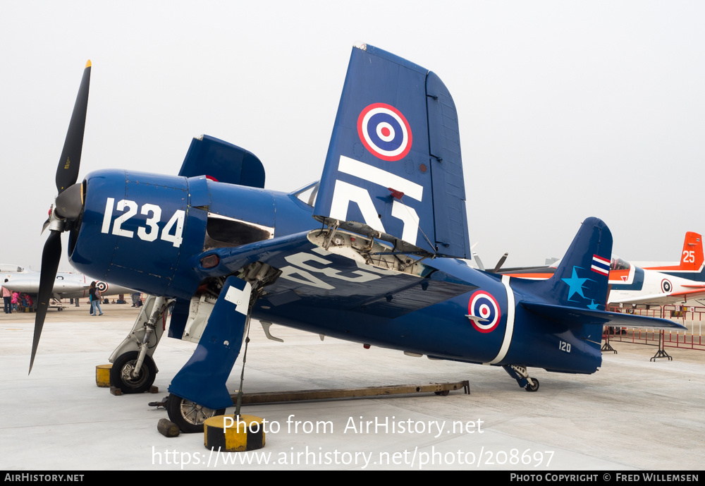 Aircraft Photo of KH15-81/95 / 1234 | Grumman F8F-1B Bearcat | Thailand - Air Force | AirHistory.net #208697