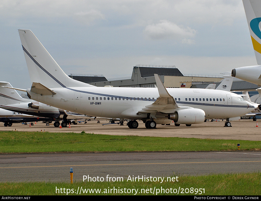 Aircraft Photo of VP-BWR | Boeing 737-79T BBJ | AirHistory.net #208951