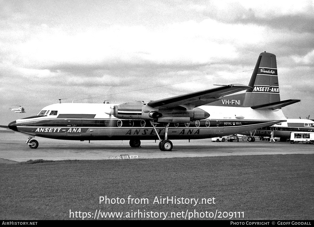 Aircraft Photo of VH-FNI | Fokker F27-200 Friendship | Ansett - ANA | AirHistory.net #209111