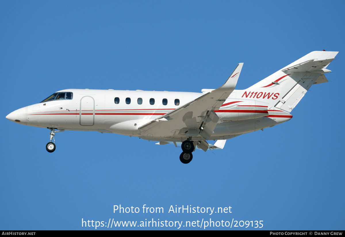 Aircraft Photo of N110WS | Raytheon Hawker 800XP | AirHistory.net #209135