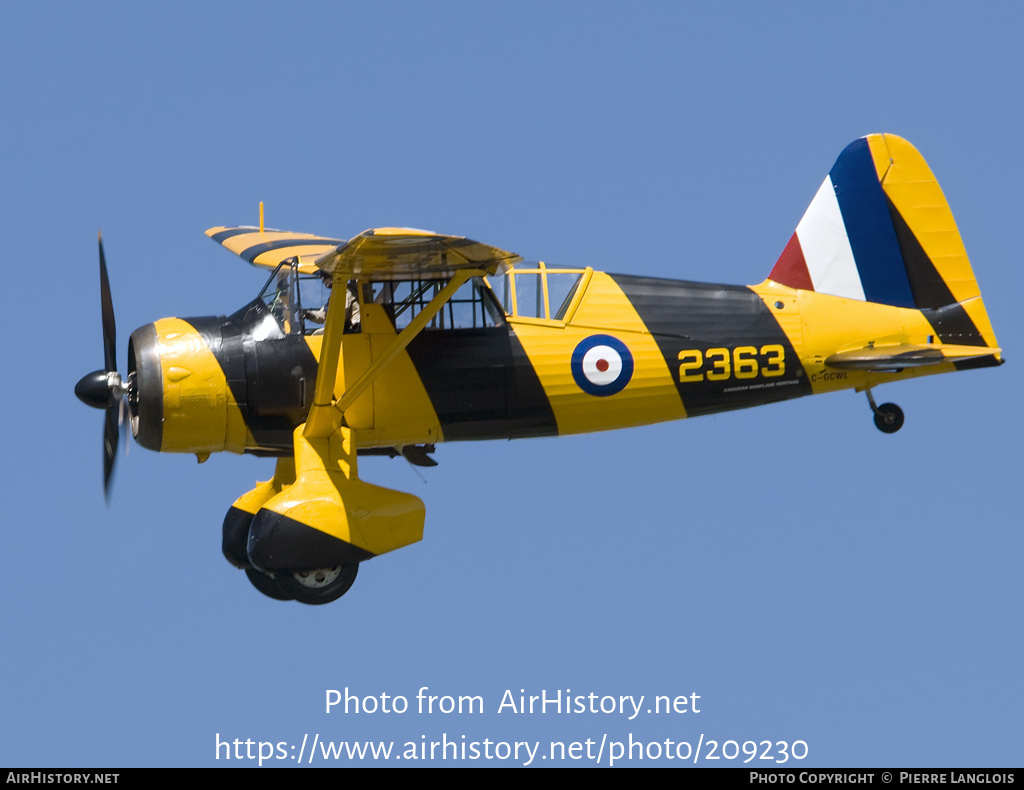 Aircraft Photo of C-GCWL / 2363 | Westland Lysander Mk.IIIA | Canadian Warplane Heritage | Canada - Air Force | AirHistory.net #209230