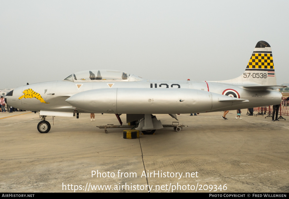 Aircraft Photo of F11-40/31 / 57-0538 | Lockheed T-33A | Thailand - Air Force | AirHistory.net #209346