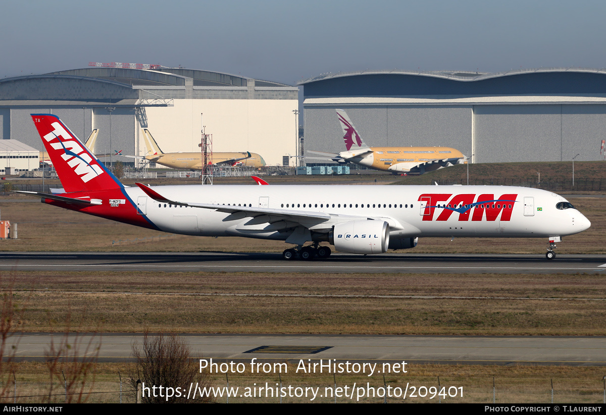 Aircraft Photo of F-WZFS | Airbus A350-941 | TAM Linhas Aéreas | AirHistory.net #209401