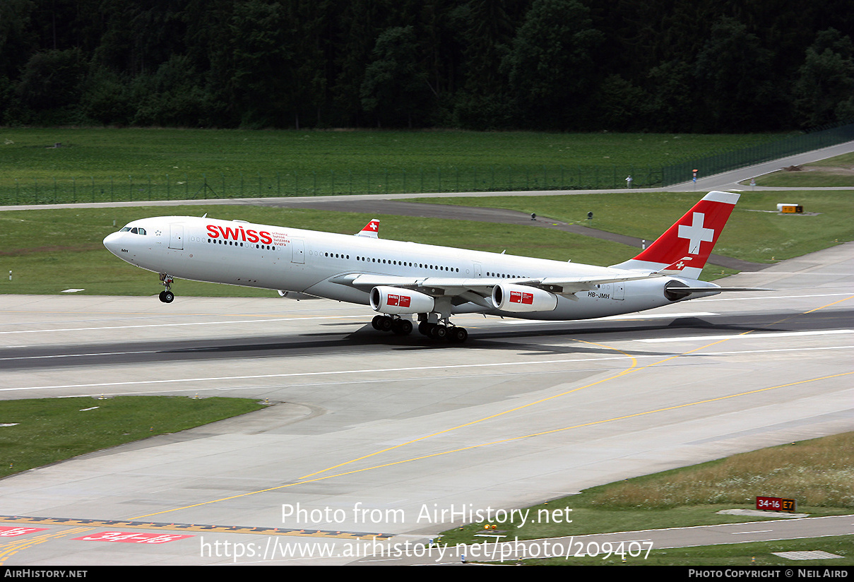 Aircraft Photo of HB-JMH | Airbus A340-313 | Swiss International Air Lines | AirHistory.net #209407