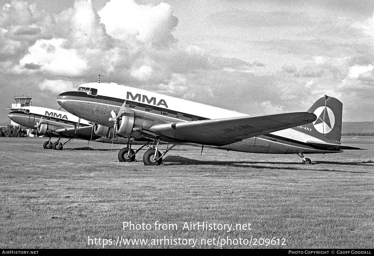 Aircraft Photo of VH-ANX | Douglas DC-3-G202A | MacRobertson Miller Airlines - MMA | AirHistory.net #209612