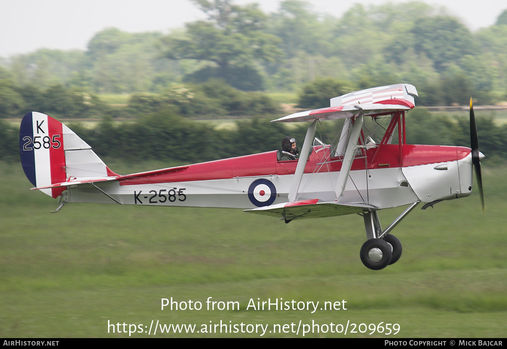 Aircraft Photo of G-ANKT / K2585 | De Havilland D.H. 82A Tiger Moth II | UK - Air Force | AirHistory.net #209659