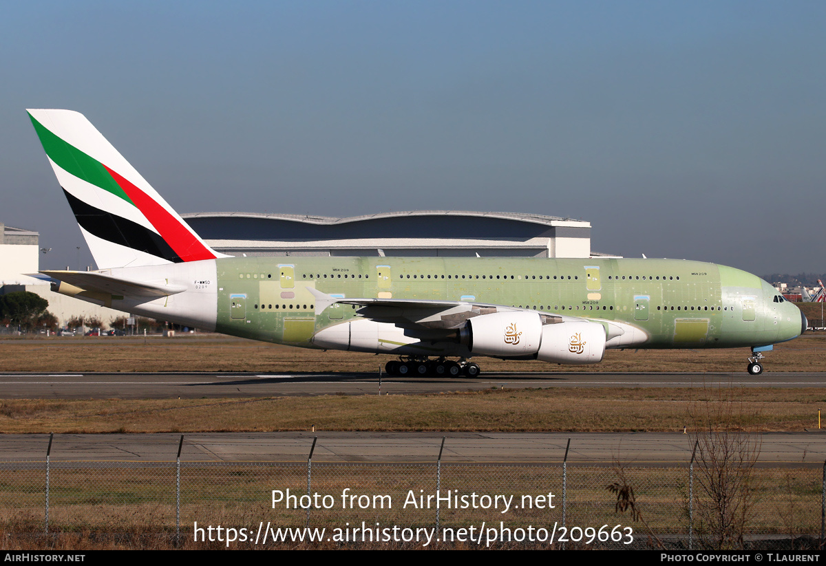 Aircraft Photo of F-WWSO | Airbus A380-861 | Emirates | AirHistory.net #209663