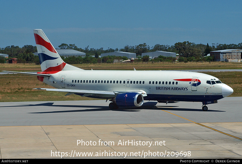 Aircraft Photo of ZS-OKH | Boeing 737-376 | British Airways | AirHistory.net #209698