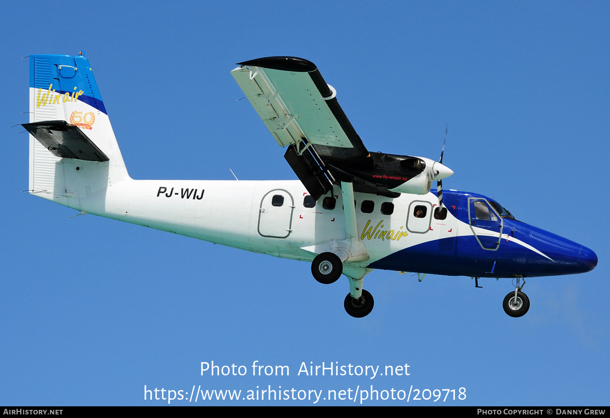 Aircraft Photo of PJ-WIJ | De Havilland Canada DHC-6-300 Twin Otter | Winair - Windward Islands Airways | AirHistory.net #209718