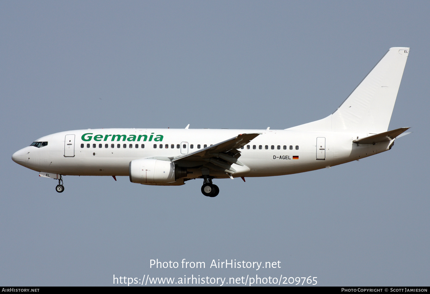 Aircraft Photo of D-AGEL | Boeing 737-75B | Germania | AirHistory.net #209765