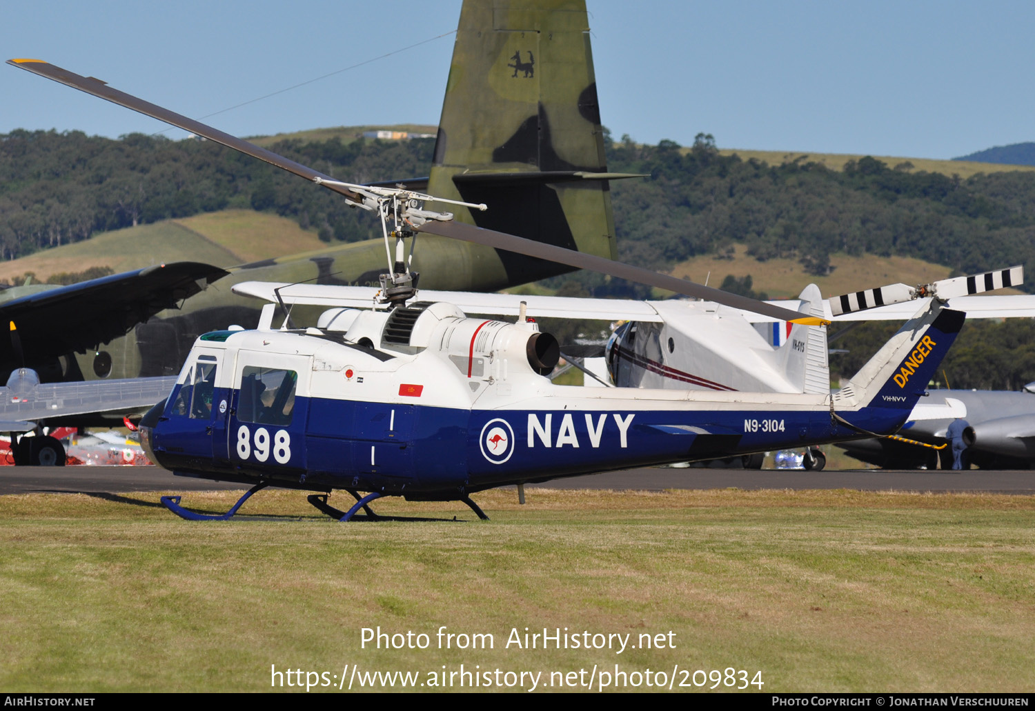 Aircraft Photo of VH-NVV / N9-3104 | Bell UH-1B Iroquois | Australia - Navy | AirHistory.net #209834